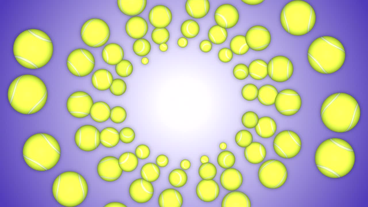 Falling TENNIS BALL Animation Background, Rendering, with Alpha Channel, Loop