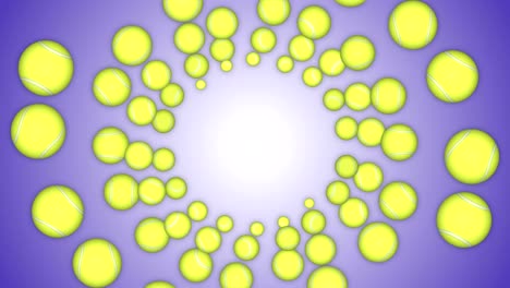 fondo de animación de pelota de tenis cayendo, renderización, con canal alfa, bucle