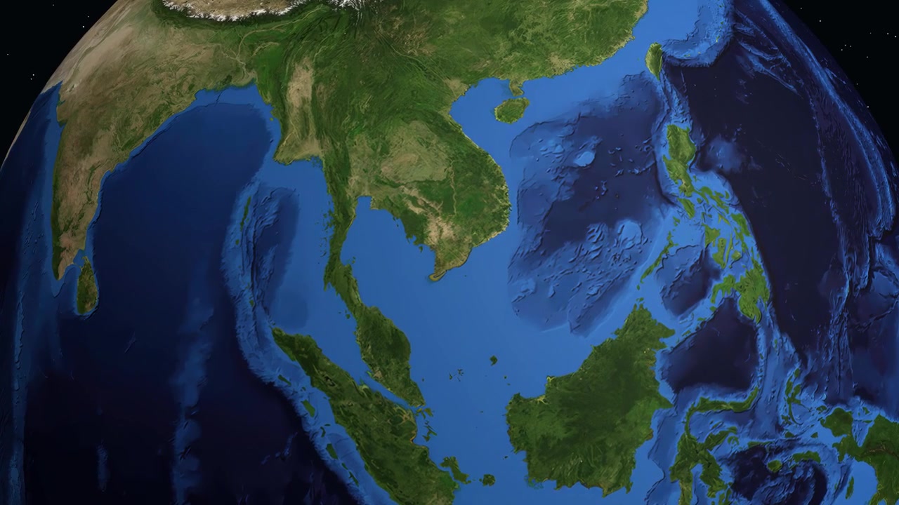 Pianeta Terra in rotazione e zoom su Can Tho, Vietnam