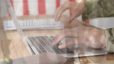 animación de mujeres usando computadora portátil sobre personas que caminan