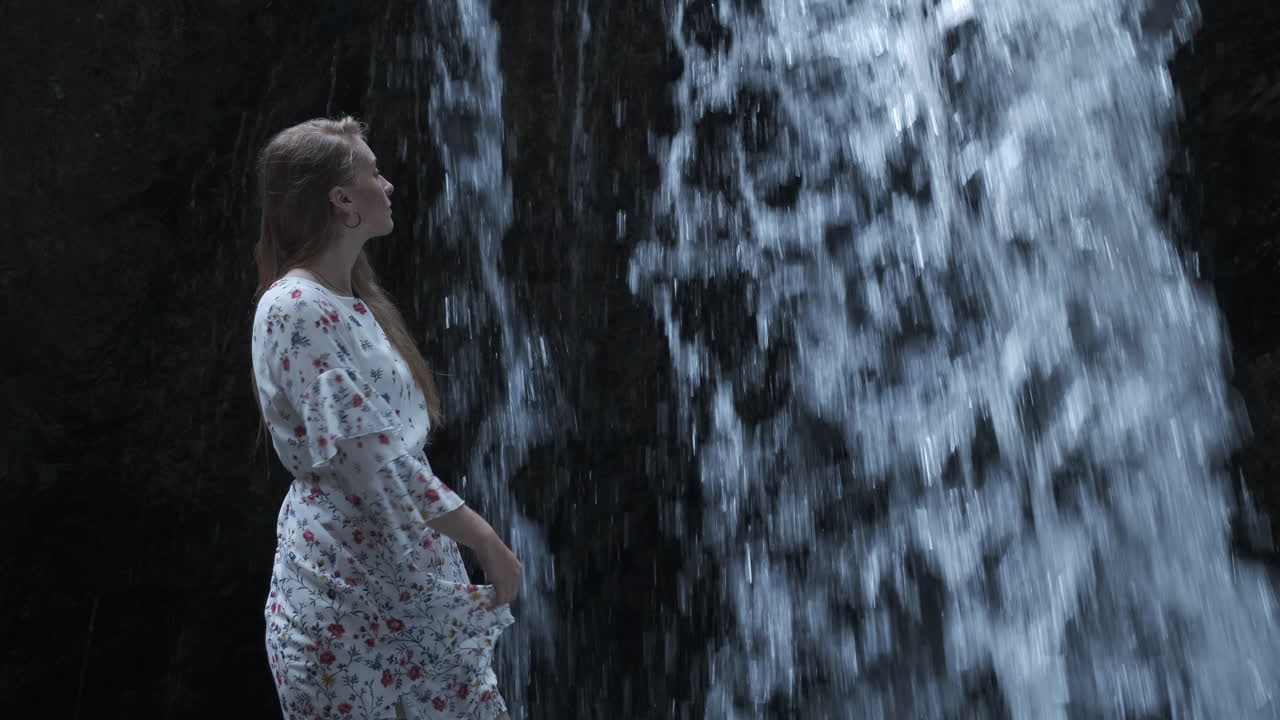 Stream flowing through a rocky canyon