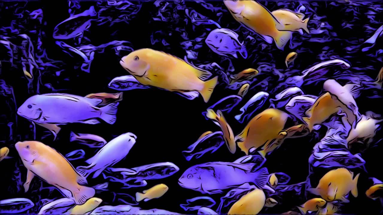 animación de peces de colores