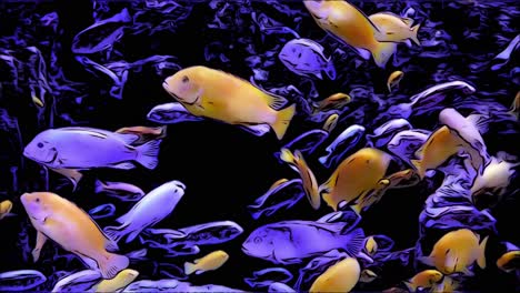 animation of colorful fish