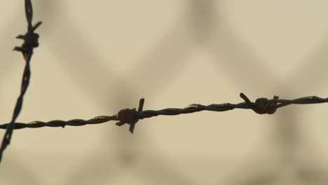 barbed wire no entry