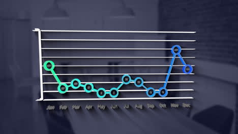 Animation-of-statistical-data-processing-against-empty-office