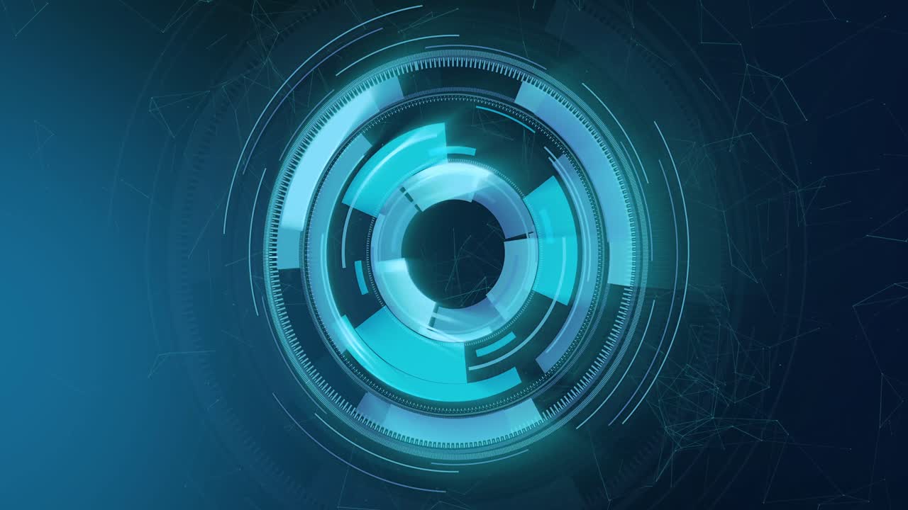 animación de escaneado de visores sobre un fondo azul