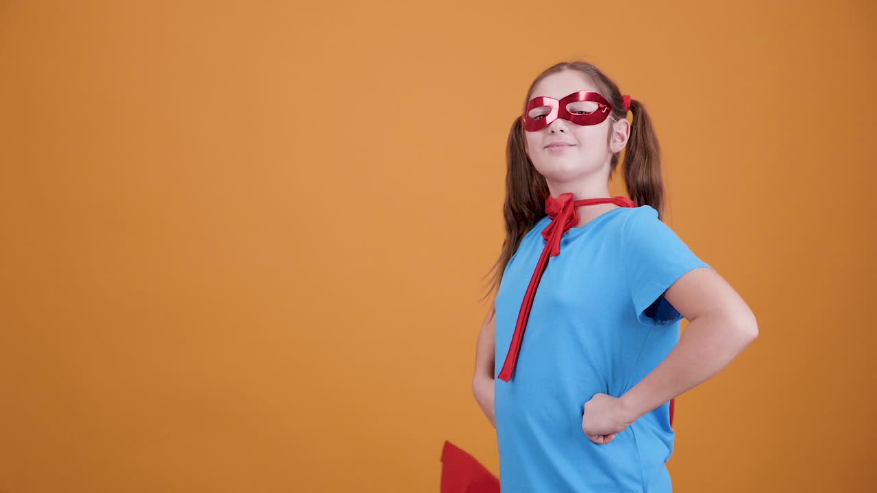 Girl Dressed as Superhero