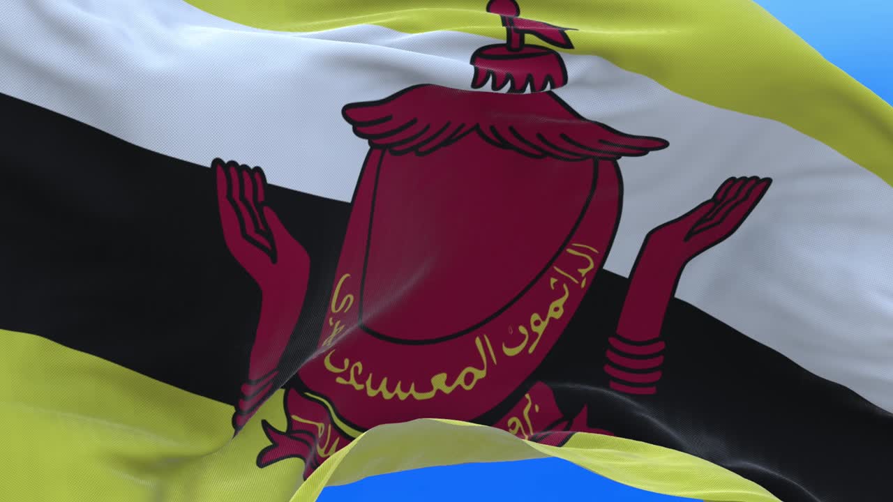 Seamless loop of Brunei flag.