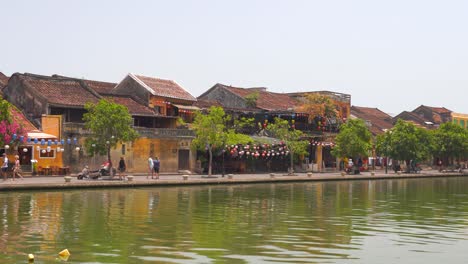 calm scenery in unesco world heritage site of hoi an, vietnam