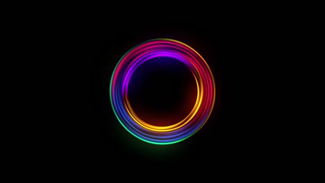 círculo multicolor gráfico de movimiento abstracto 4k