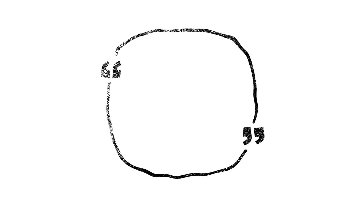 검은색과 색의 손으로 그린 스케치 스피치 인용 거품.