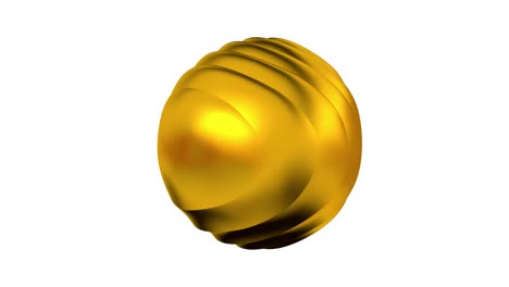 golden sphere with many waves moving left to right