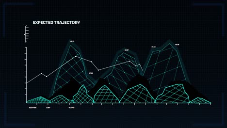 animation of scientific data processing on black background