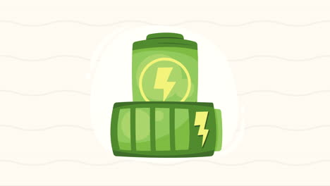 eco friendly battery green animation