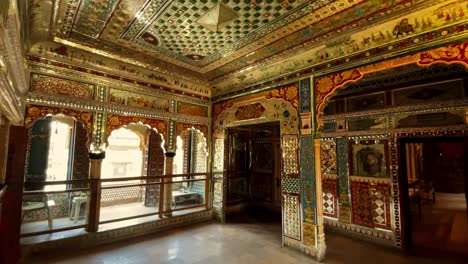 ornate mirror work palace interior