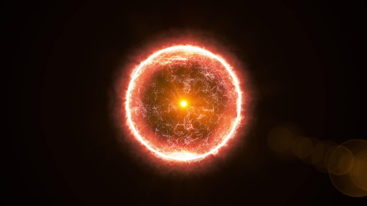 animación de bucle de bola de energía de la esfera de energía de brillo sin costuras