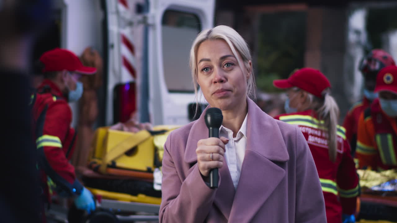 News Report at Emergency Scene