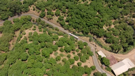 Drone:-Camión-Conduciendo-Por-Campos-De-Aguacate-En-Michoacán