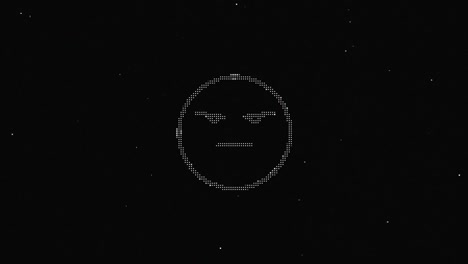 line smile hud holographic symbol on digital old tv screen seamless loop glitch animation. hearts. dynamic retro and joyful. colorful and vintage video footage.