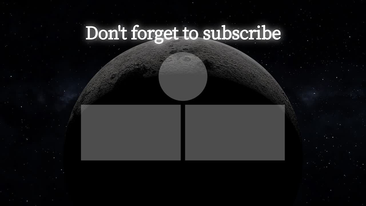 달의 공간 끝 카드 끝 화면 모션 그래픽