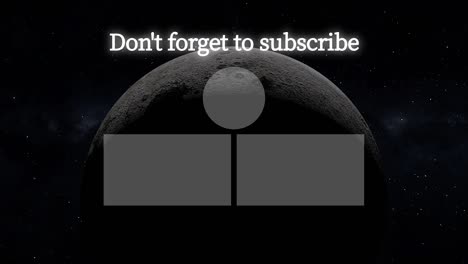 la luna espacio de la tarjeta de finalización pantalla de finalización gráficos de movimiento