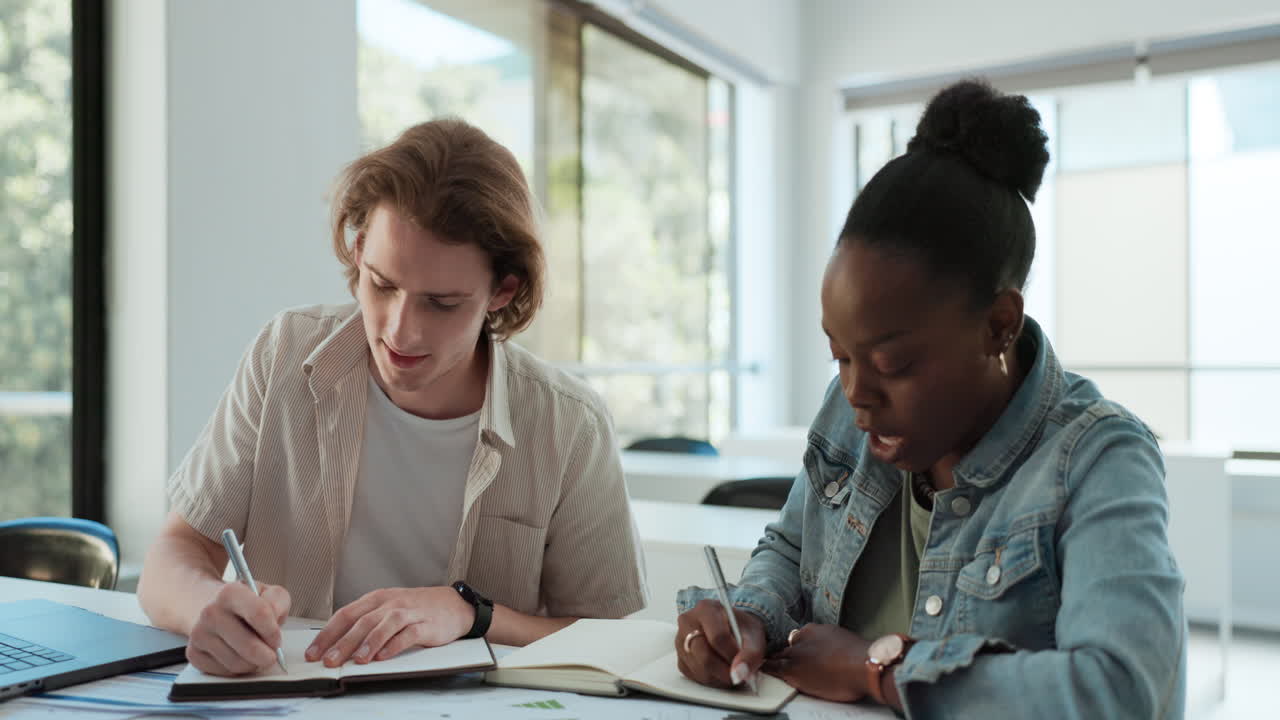 Two People Working Together in an Office