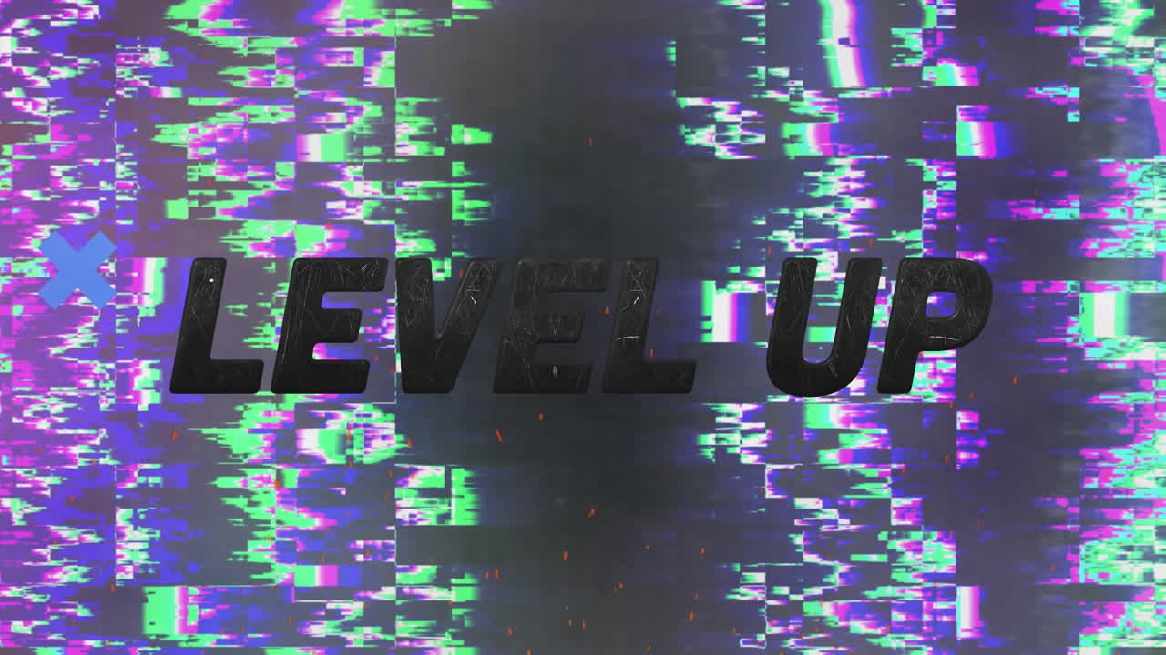 데이터 처리에 대한 레벨 업 텍스트의 애니메이션