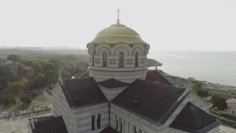 aerial view of a beautiful orthodox church