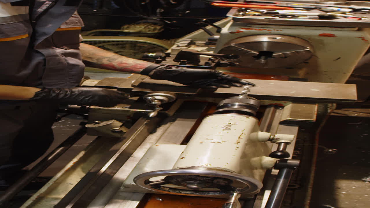 Vertical of Repairman Using Drilling Machine