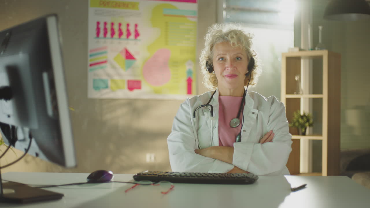 médico en consulta en línea