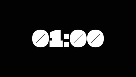 One Minute Countdown On Neplus 1 Typography In Black And White