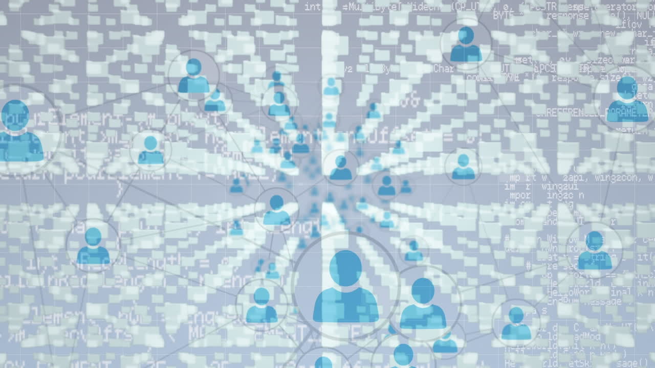 ⁇ 색 배경 위의 데이터 처리 애니메이션