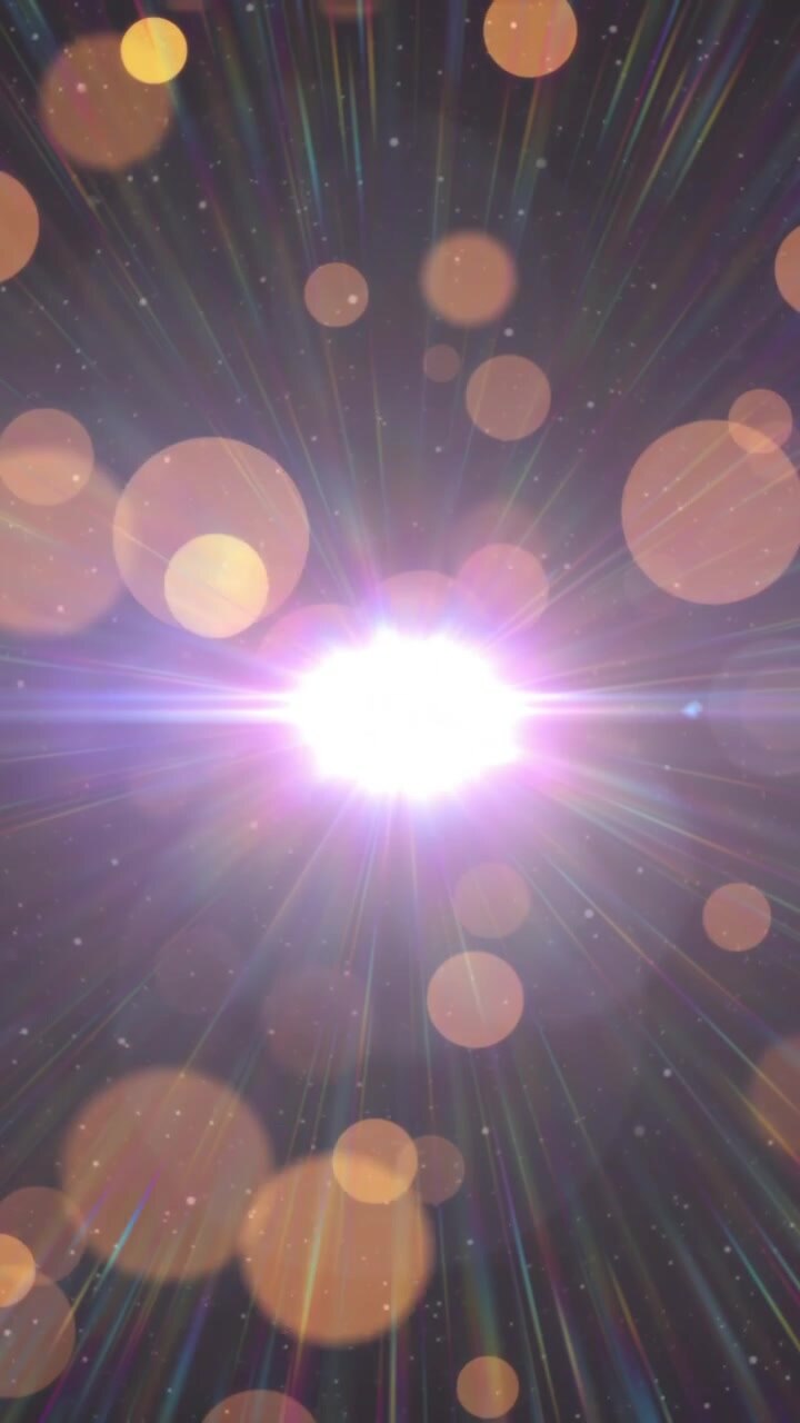 Animazione di punti luce luminosi che si muovono su uno sfondo scuro