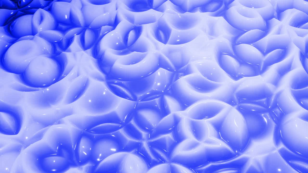 4k에서 루프 파란 액체 배경; 푸른 액체의 밝은 반이는 표면에 추상적인 파동 패턴; 부드러운 애니메이션에서 페인트 액체에 파동; 점성 3d 액체; 창의적인 배경