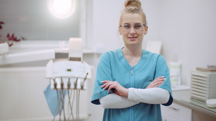 Portrait Of Positive Female Doctor At Clinic 3