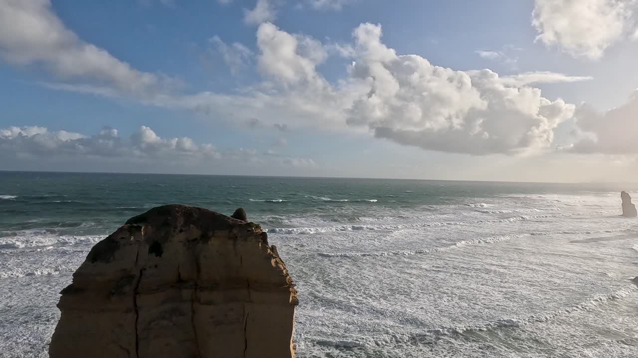 Sunset view of iconic coastal rock formations