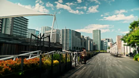 urban walkway in a japanese city