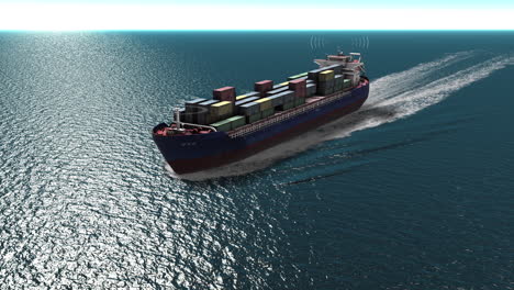 cargo ship with wireless tracking system