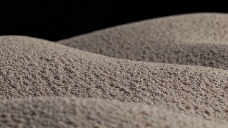 close-up of sand dunes with dark background