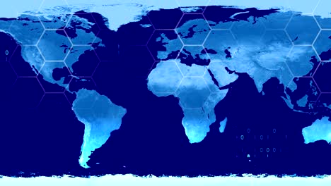 mapa del mundo de alta tecnología digital datos de satélite vista sala de guerra 4k