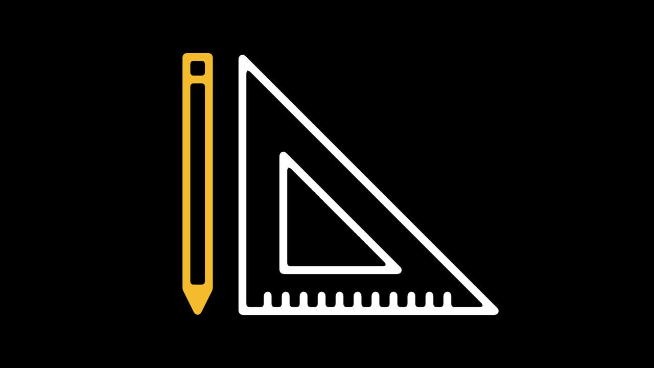 diseño de plano animación de icono de línea con alfa