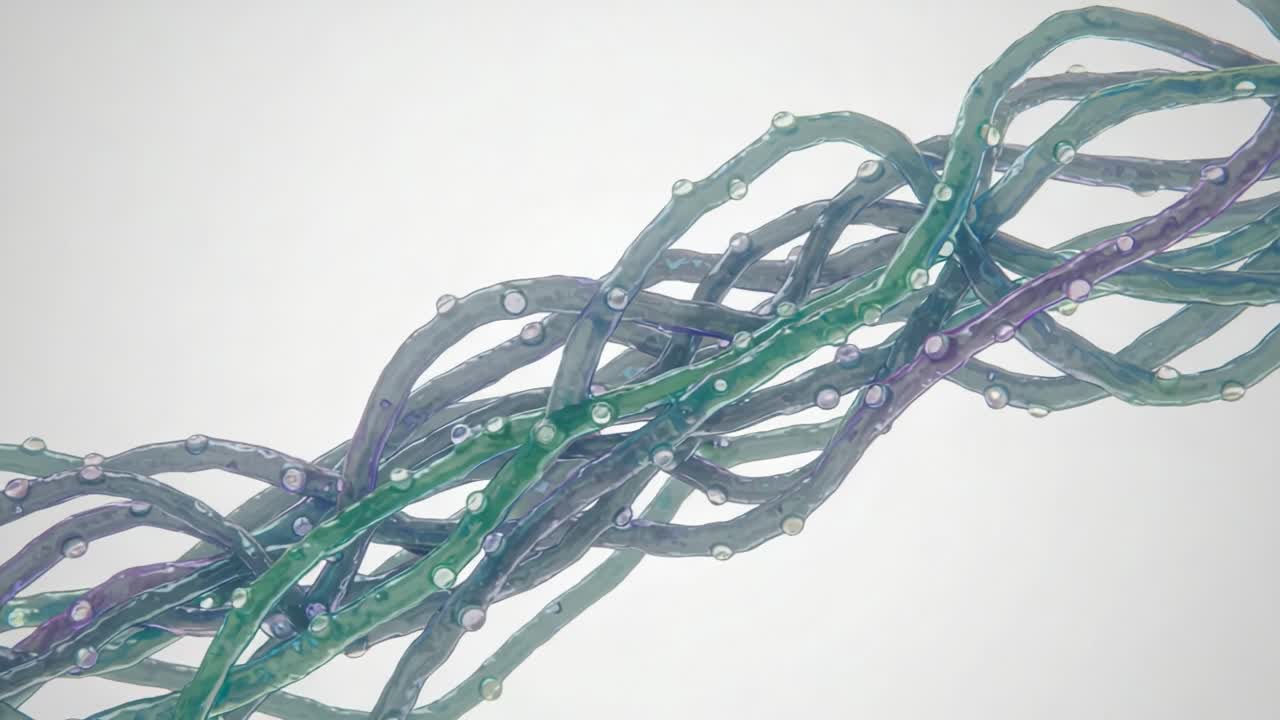 A Stunning Visual Representation of Interwoven Structures Capturing the Complexity and Beauty of Chaotic Design in Nature or Synthetic Forms