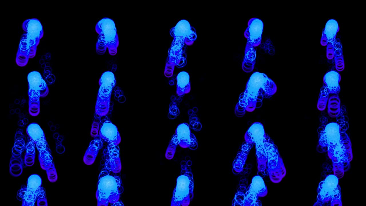 반지 모양 입자 애니메이션 모션 그래픽