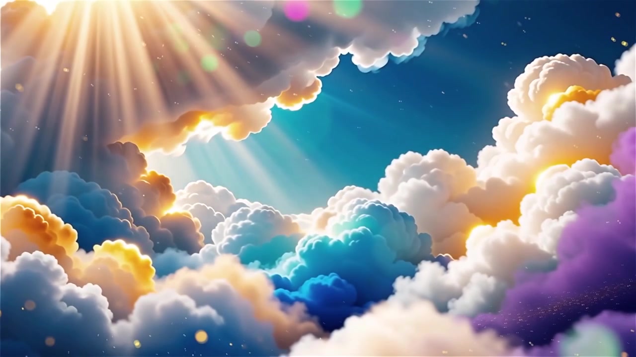Christian Heavenly Light Worship Background