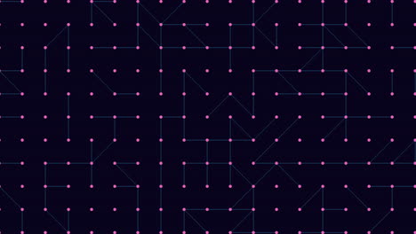 cuadrícula simétrica de puntos azules sobre un fondo negro