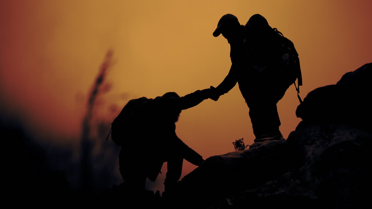Teamwork on a mountain