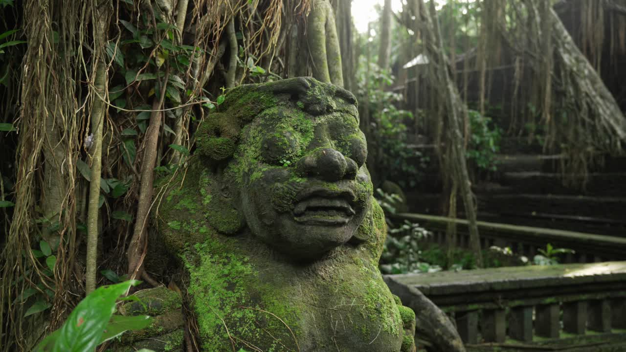 Balinese culture heritage hindu religious sculpture Bali Monkey forest Ubud Indonesia