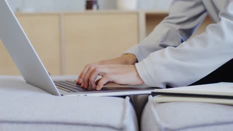 woman working from home