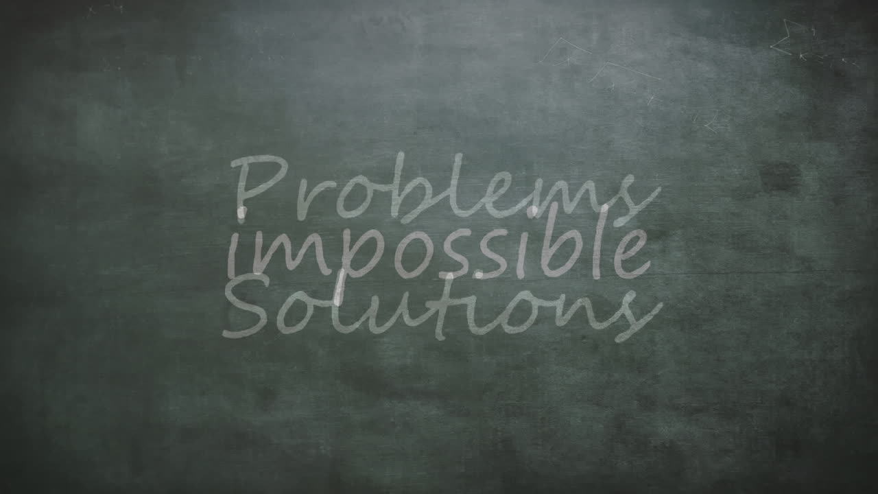 수학적 방정식에 대한 불가능한 해결책 텍스트의 문제 애니메이션