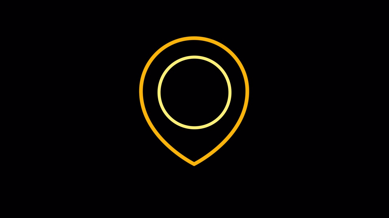 Animated GPS Location Pin Outline
